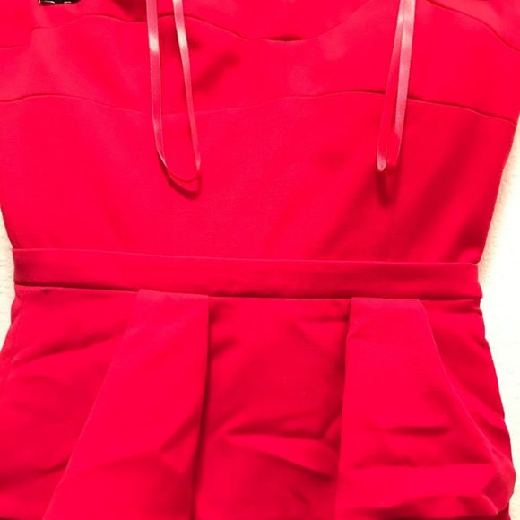 BCBGMAXAZRIA Women Red Pink Form-Fitting Dress Size 02 NEW - Picture 3 of 8